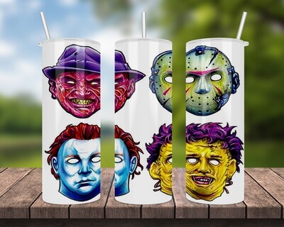 Mask&#39;s Of Halloween Tumbler