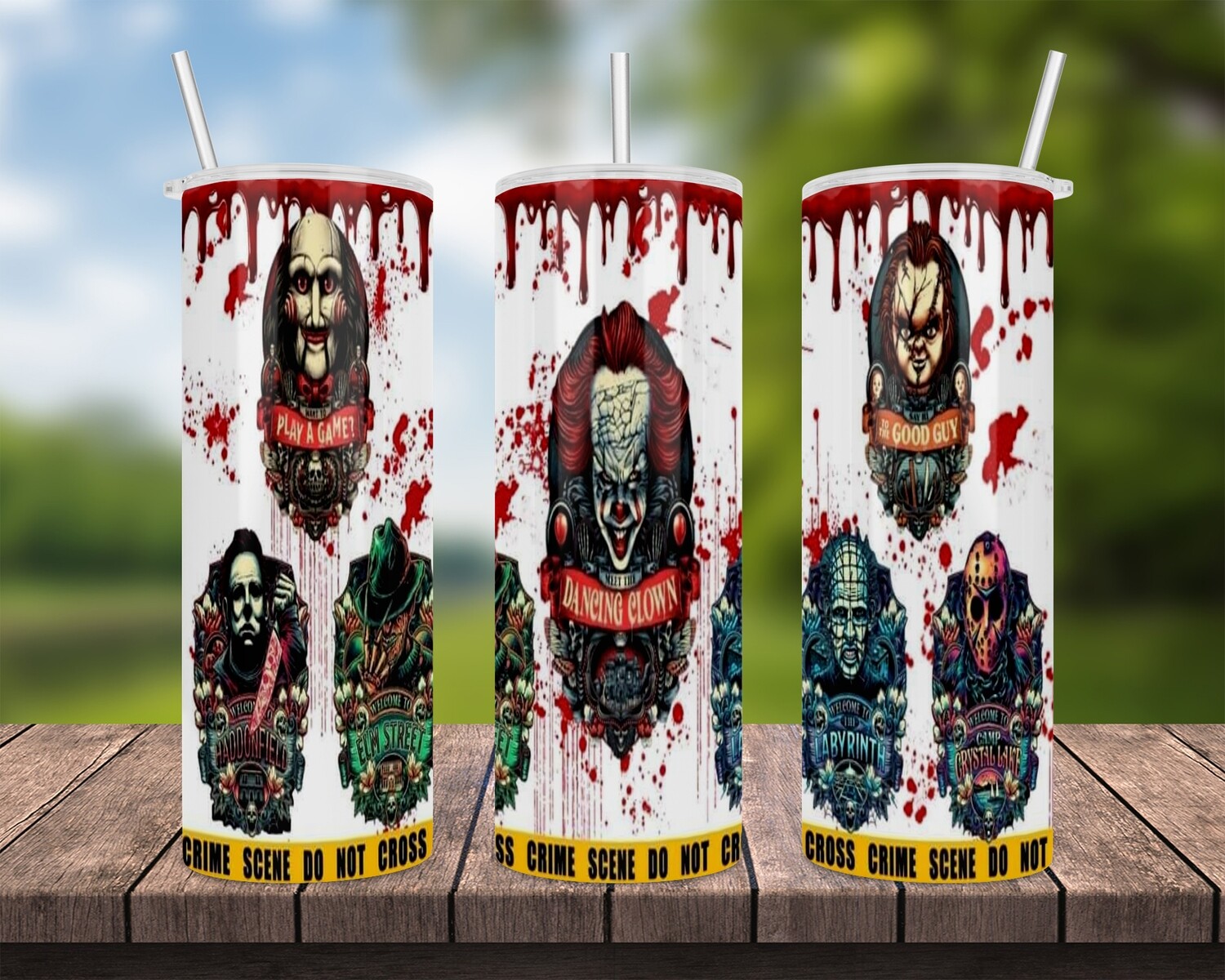 Halloween Crime Scene Do Not Cross Tumbler