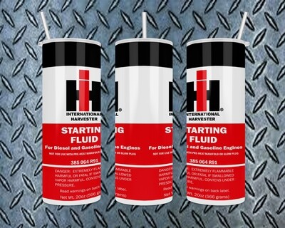 International Harvester Starting Fluid Tumbler