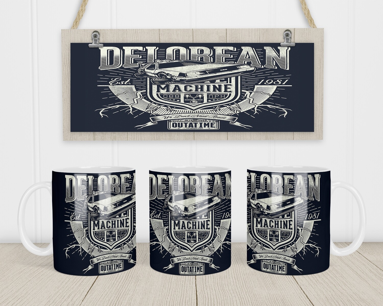 Delorean Time Machine Coffee Mug