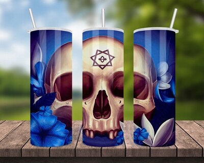 Floral Skull Tumbler