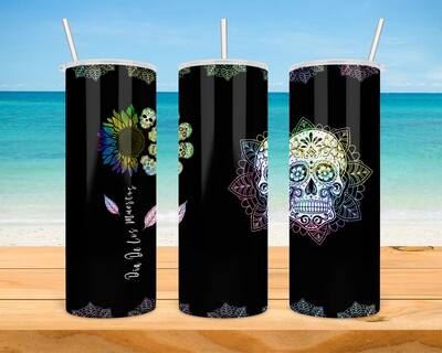 Sunflower Sugar Skull Tumbler