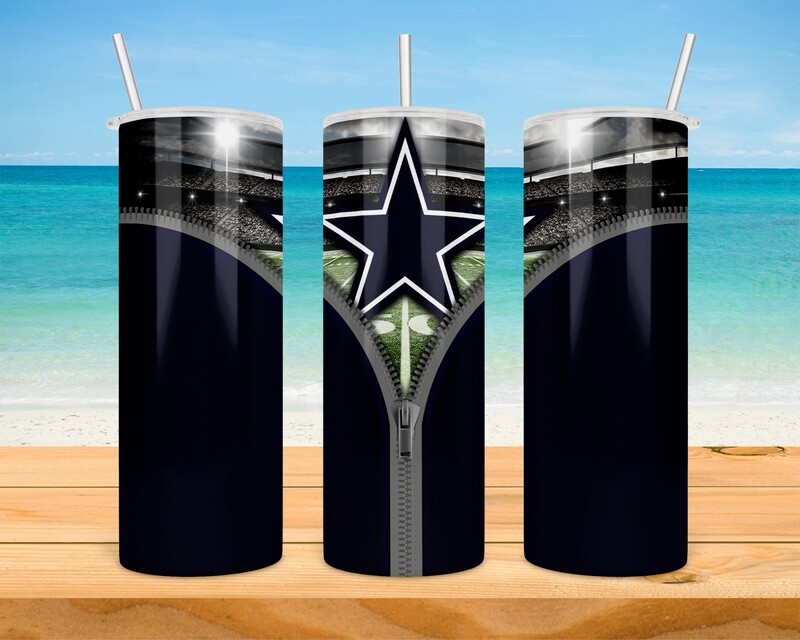 Dallas Cowboys Football Zipper Tumbler
