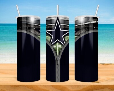 Dallas Cowboys Football Zipper Tumbler