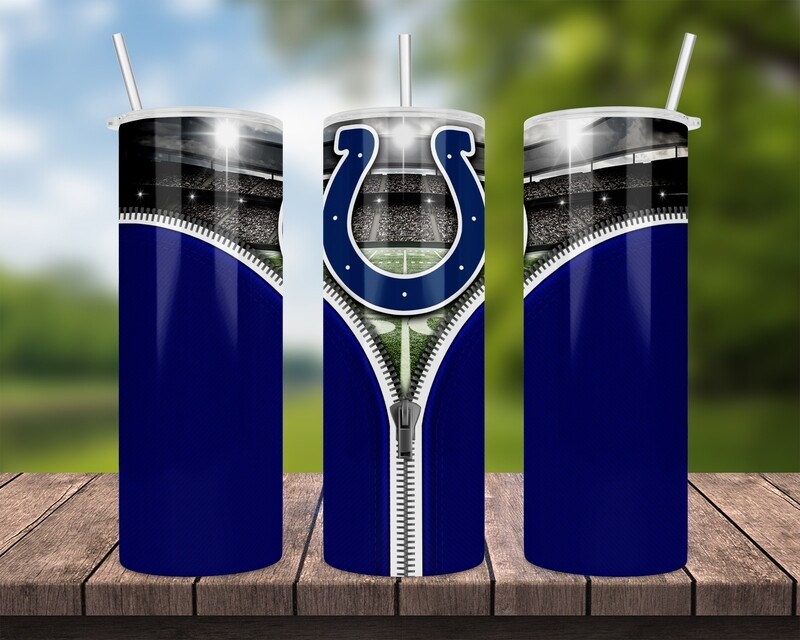 Indianapolis Colts Football Zipper Tumbler