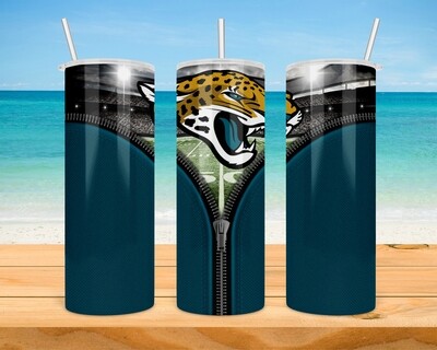 Jacksonville Jaguars Football Zipper Tumbler