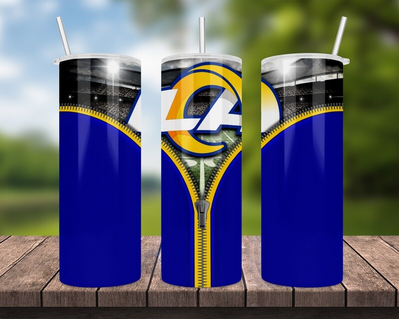 Los Angeles Rams Football Zipper Tumbler