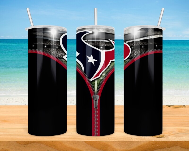 Houston Texans Football Zipper Tumbler