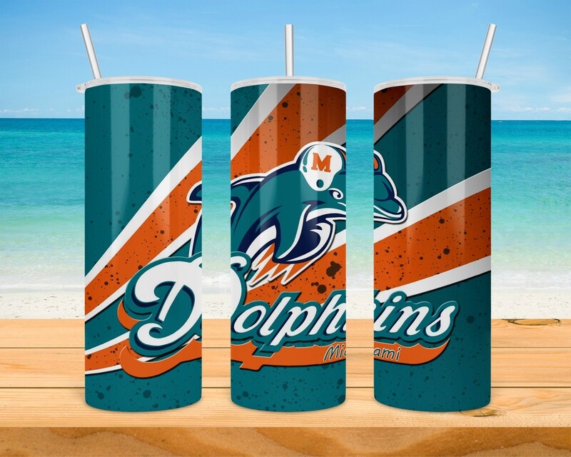 Miami Dolphins Football Tumbler