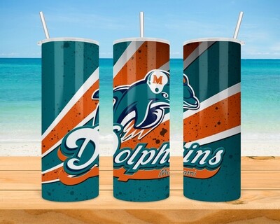 Miami Dolphins Football Tumbler