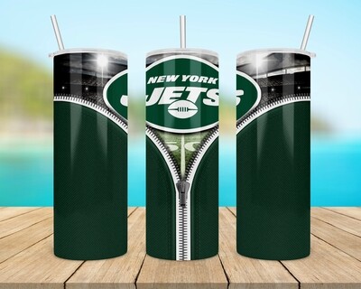 New York Jets Football Zipper Tumbler