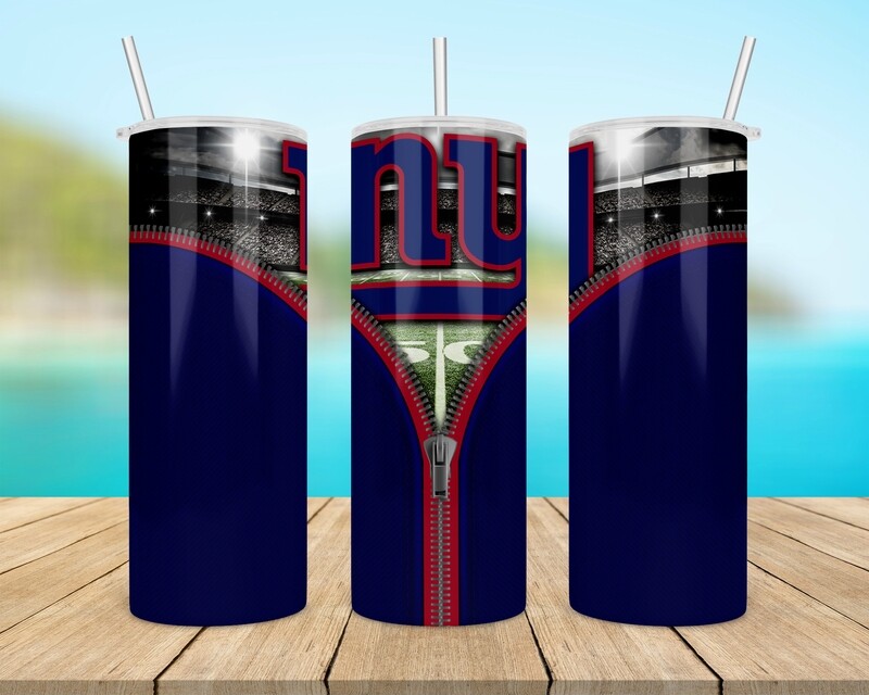 New York Giants Football Zipper Tumbler