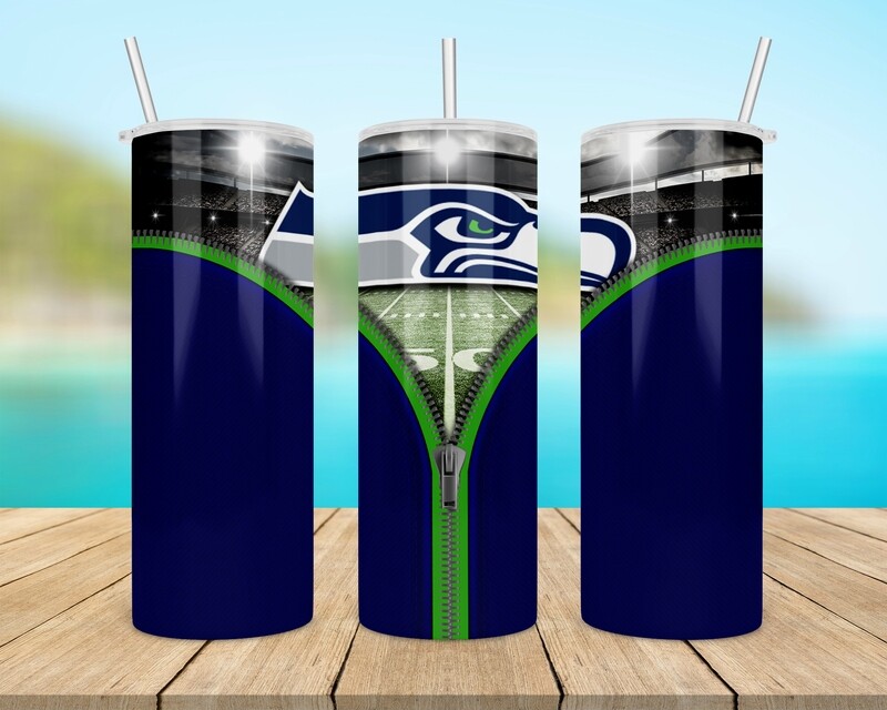 Seattle Seahawks Football Zipper Tumbler