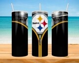 Pittsburgh Steelers Football Zipper Tumbler