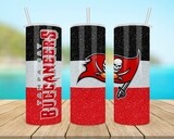 Tampa Bay Buccaneers Football Glitter Tumbler