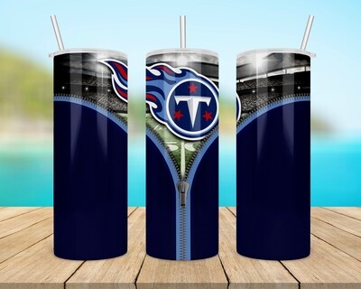 Tennessee Titans Football Zipper Tumbler