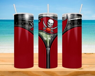 Tampa Bay Buccaneers Football Zipper Tumbler