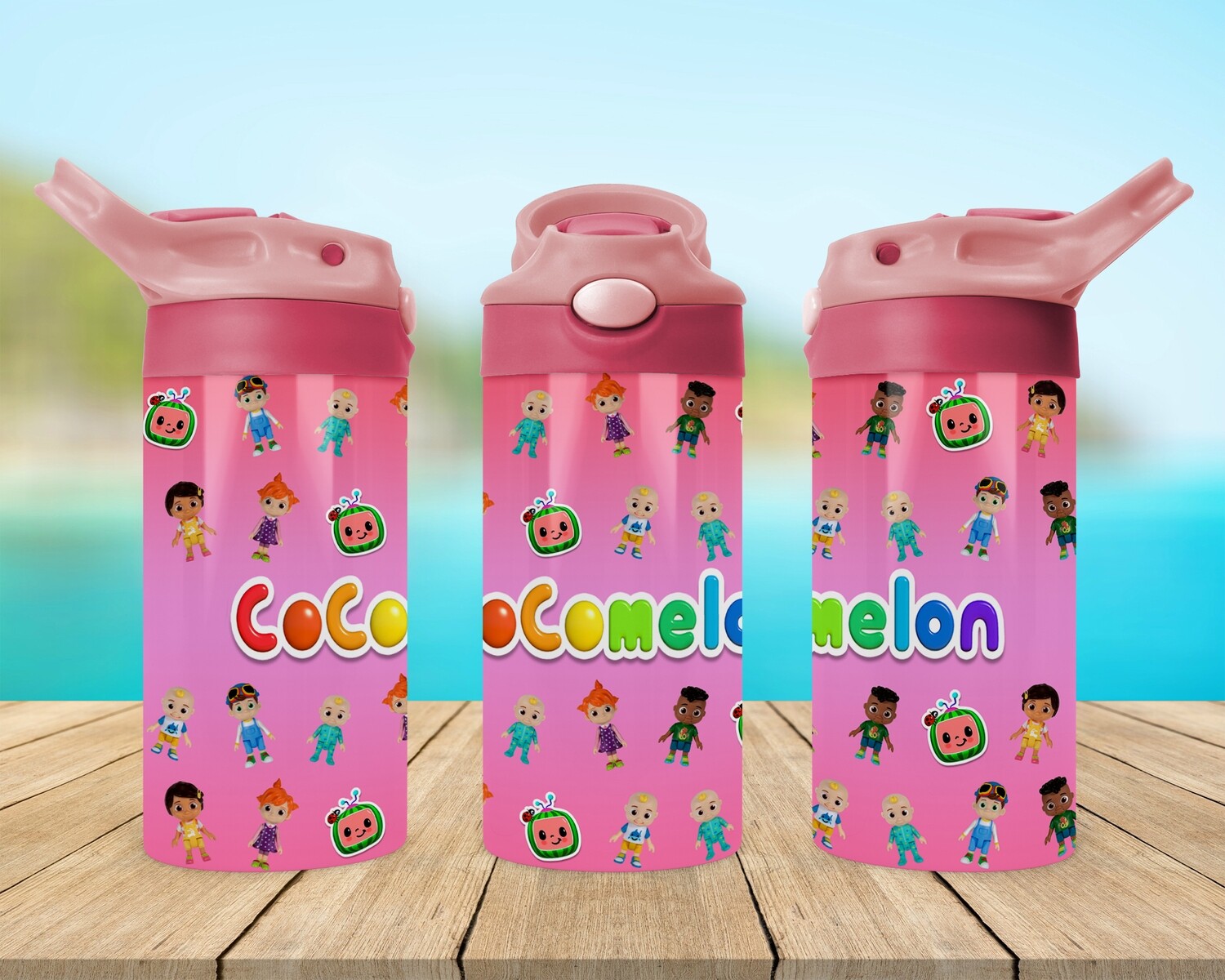 CoComelon Pink Flip Top Sippy Tumbler