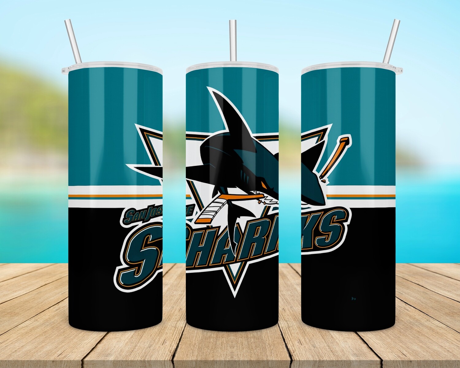 San Jose Sharks Hockey Tumbler