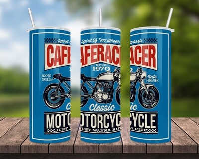 Cafe Racer Motorcycle Tumbler