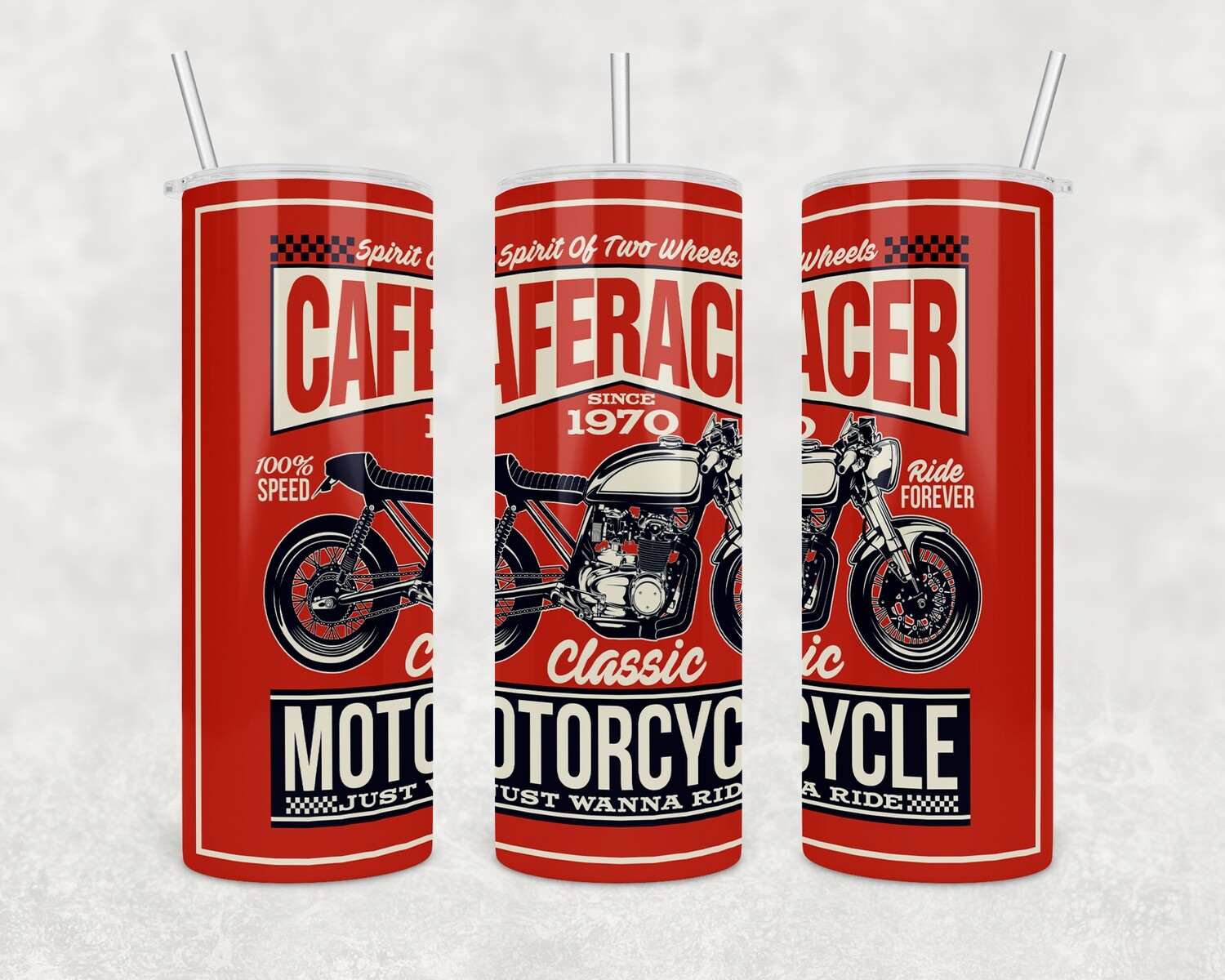 Cafe Racer Motorcycle Tumbler