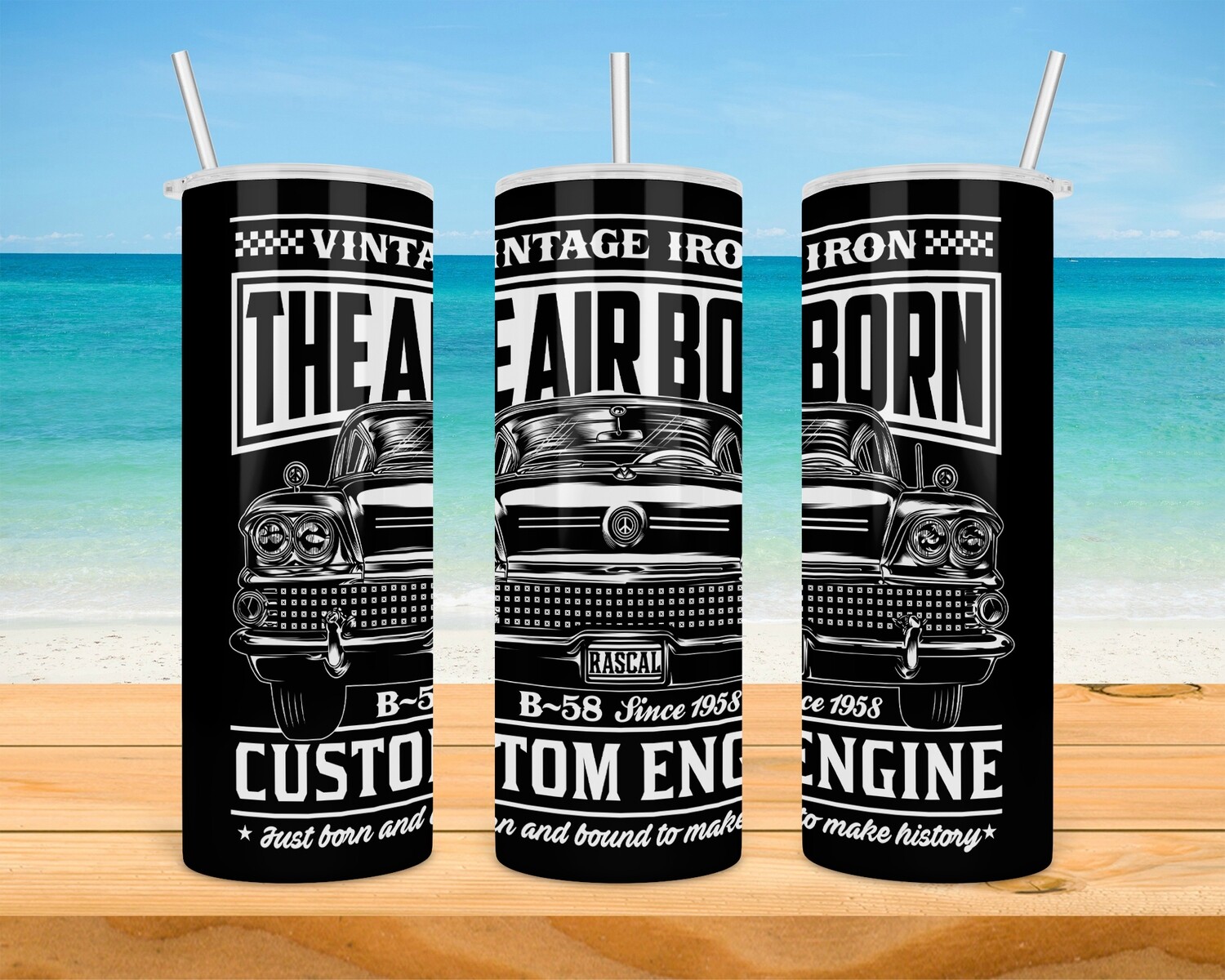Vintage Iron Custom Engine Tumbler