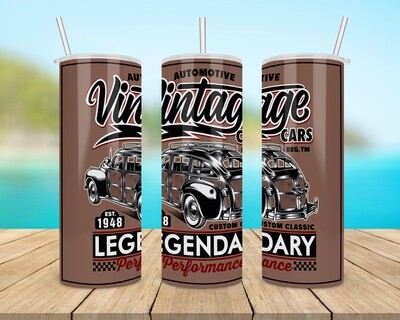 Vintage Legendary Cars Tumbler