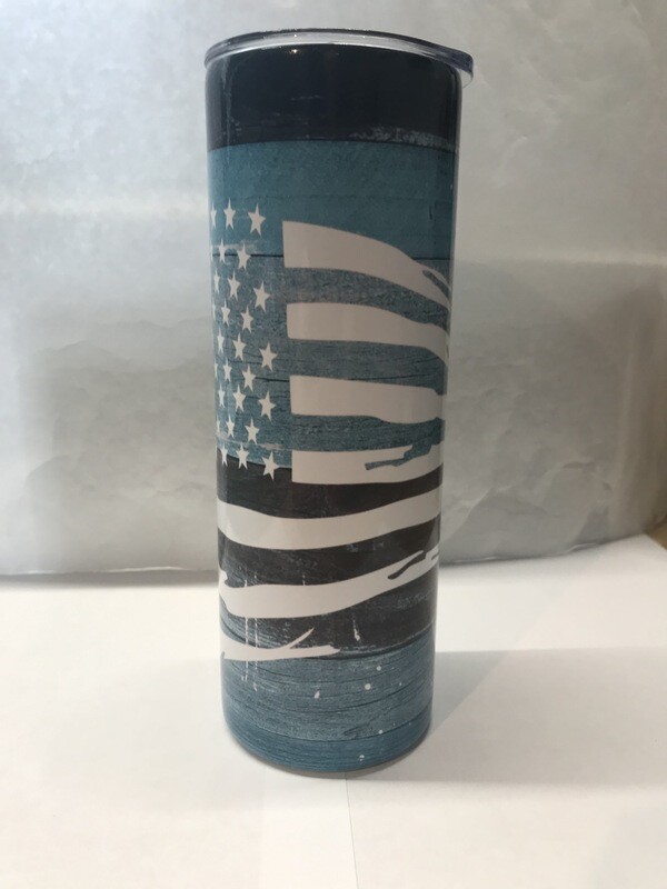 Distressed American Flag Tumbler