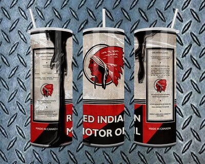Red Indian Motor Oil Tumbler