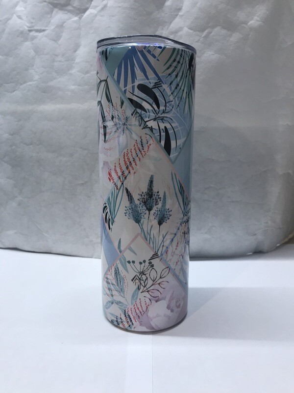 Floral Summer Palm Trees Tumbler