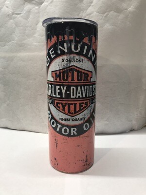 Harley-Davidson Motor Oil Grunge Tumbler