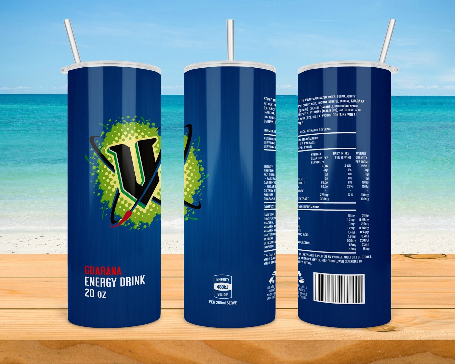 V Energy Blue Tumbler