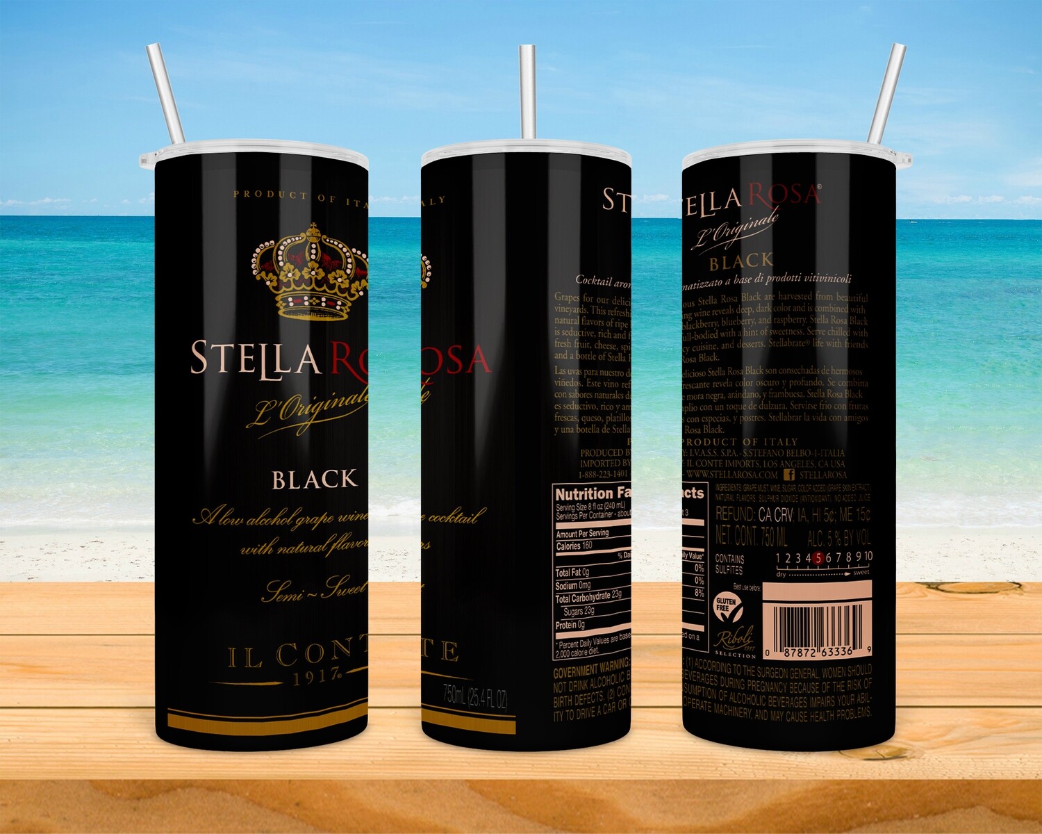 Stella Rosa Black Wine Tumbler
