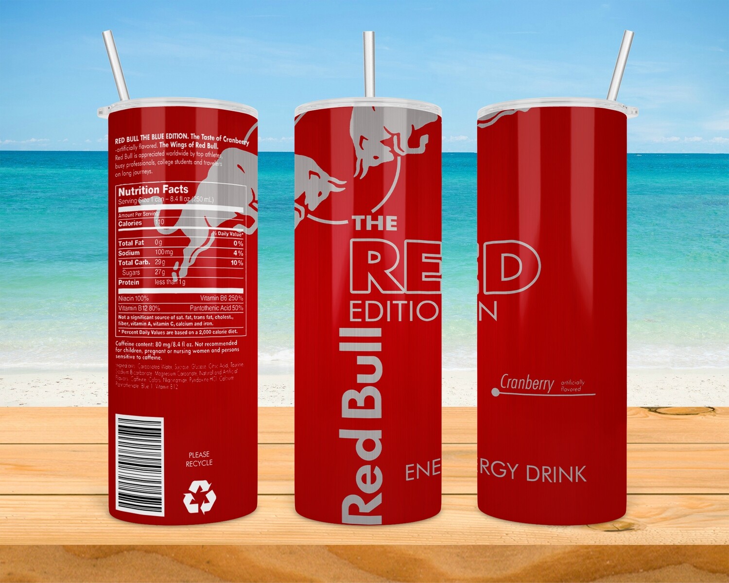 Red Bull Red Energy Drink Tumbler