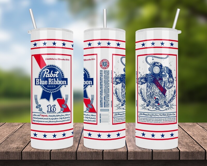 Pabst Blue Ribbon Beer Tumbler