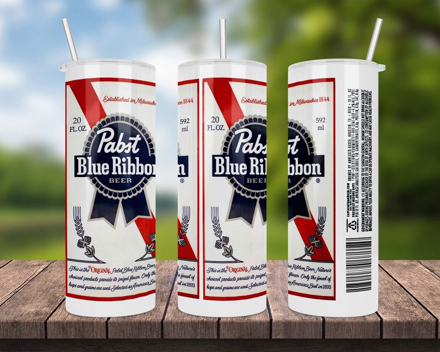 Pabst Blue Ribbon Beer Tumbler