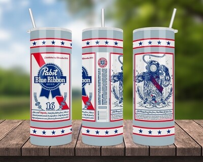 Pabst Blue Ribbon Beer Tumbler