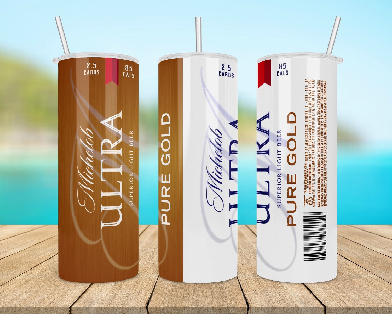 Michelob Ultra Pure Gold Beer Tumbler