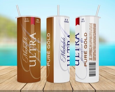 Michelob Ultra Pure Gold Beer Tumbler