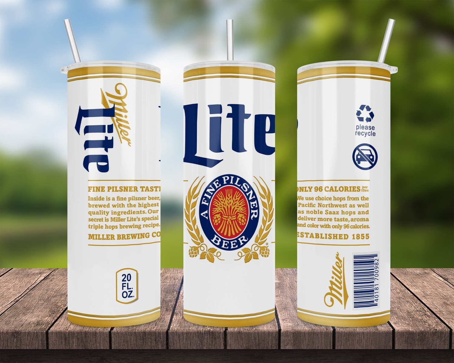 Miller Lite Beer Tumbler