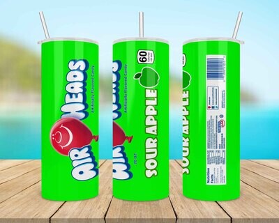 Air Heads Sour Apple Candy Tumbler