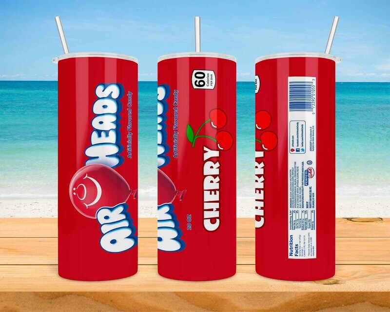 Air Heads Cherry Candy Tumbler