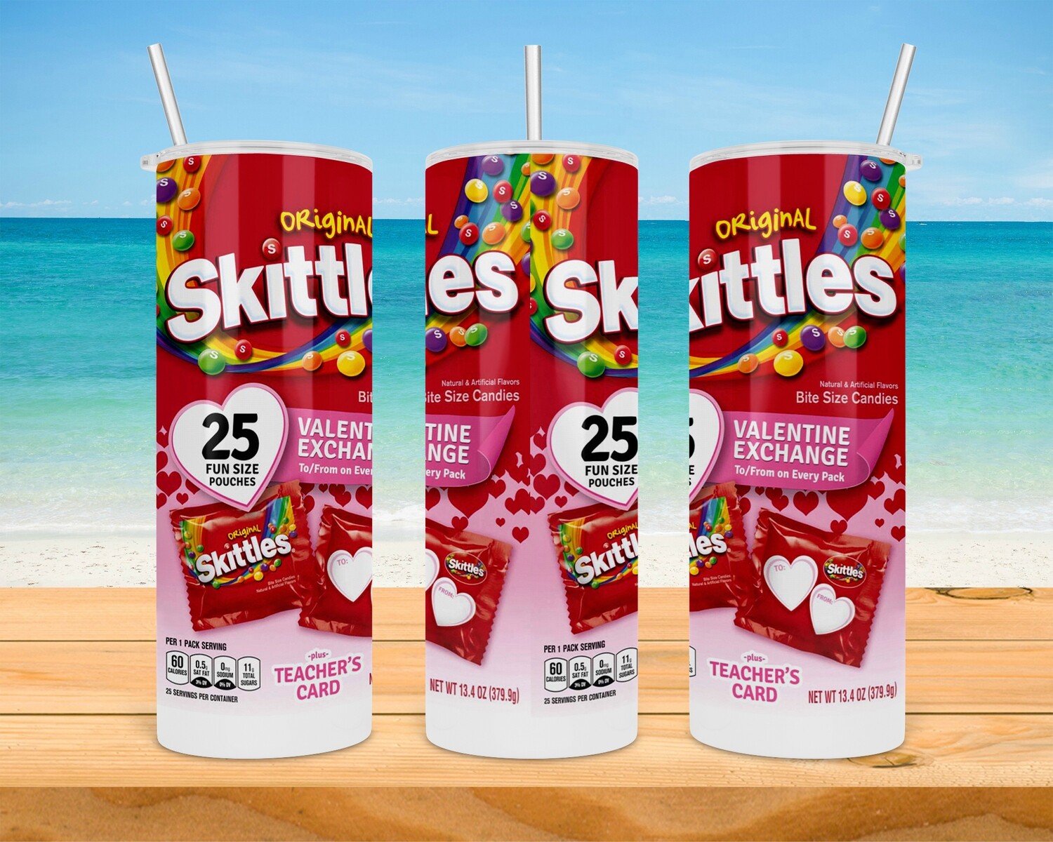 Skittles Valentine Candy Tumbler