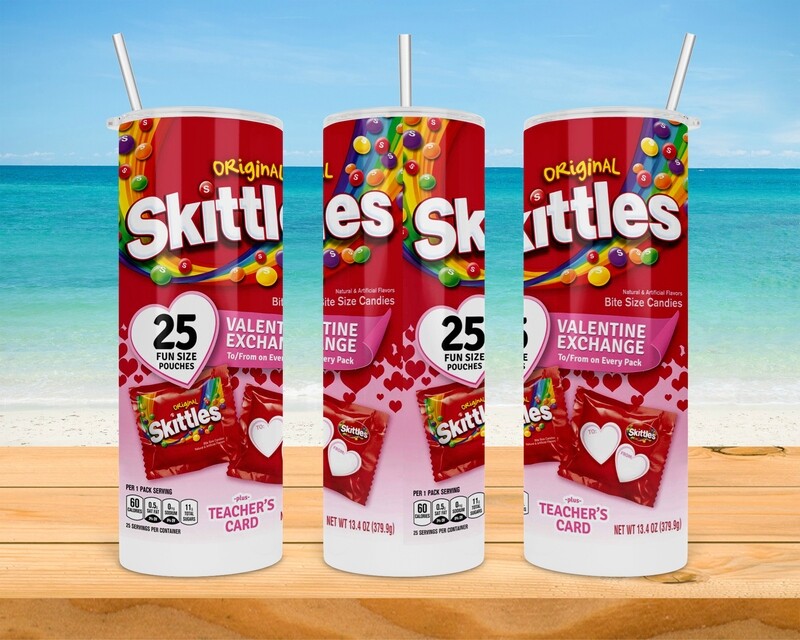 Skittles Valentine Candy Tumbler