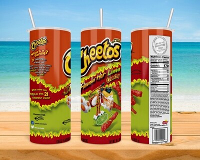 Cheetos Flamin Hot Limon Chips Tumbler