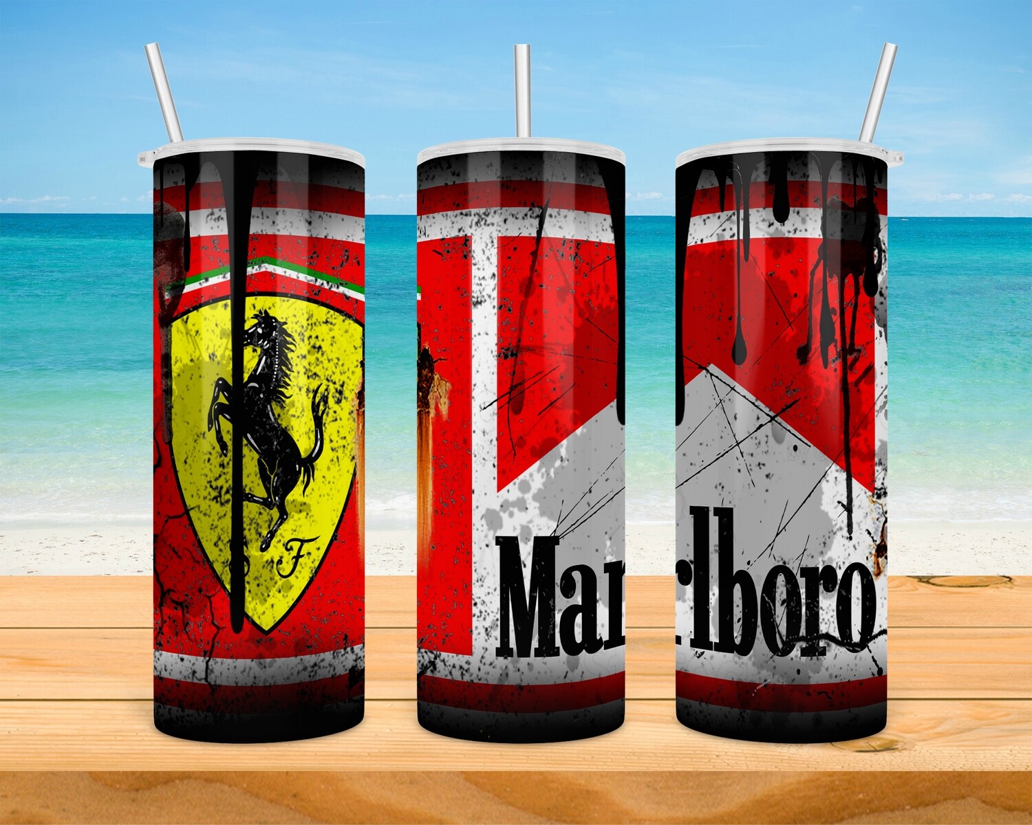 Ferrari Marlboro Automotive Tumbler