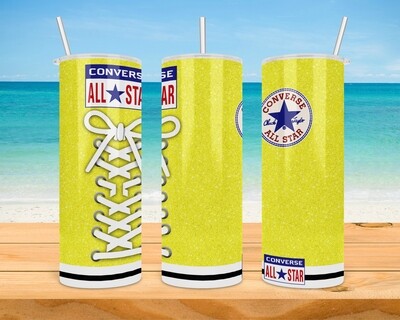 Converse All Star Yellow Glitter Tumbler