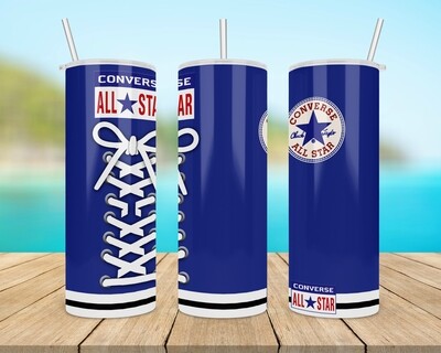 Converse All Star Navy Glitter Tumbler