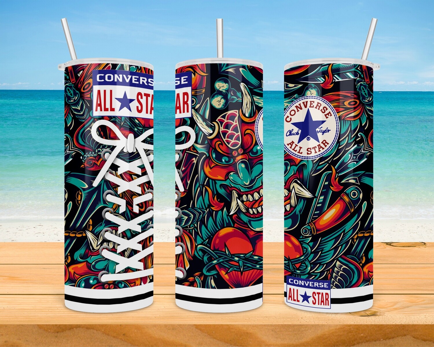 Converse All Star Devil Hearts Tumbler