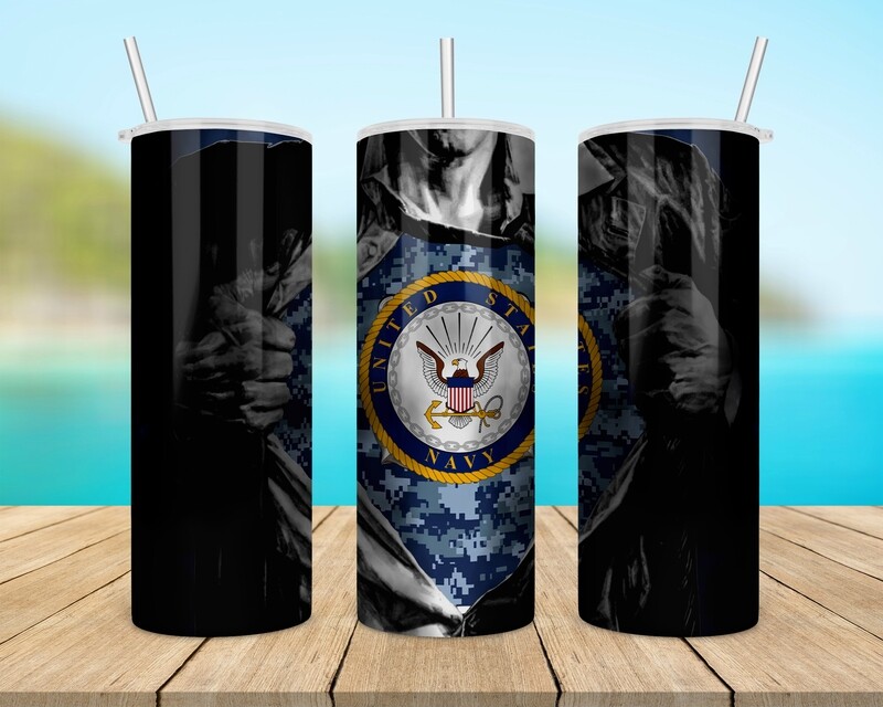 Navy Superman Tumbler